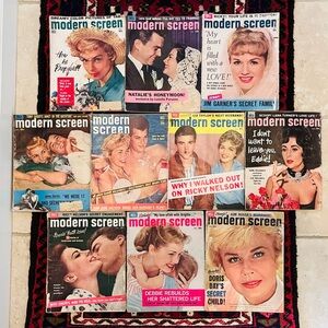 MODERN SCREEN 1957-1960 ~ 10 issues.